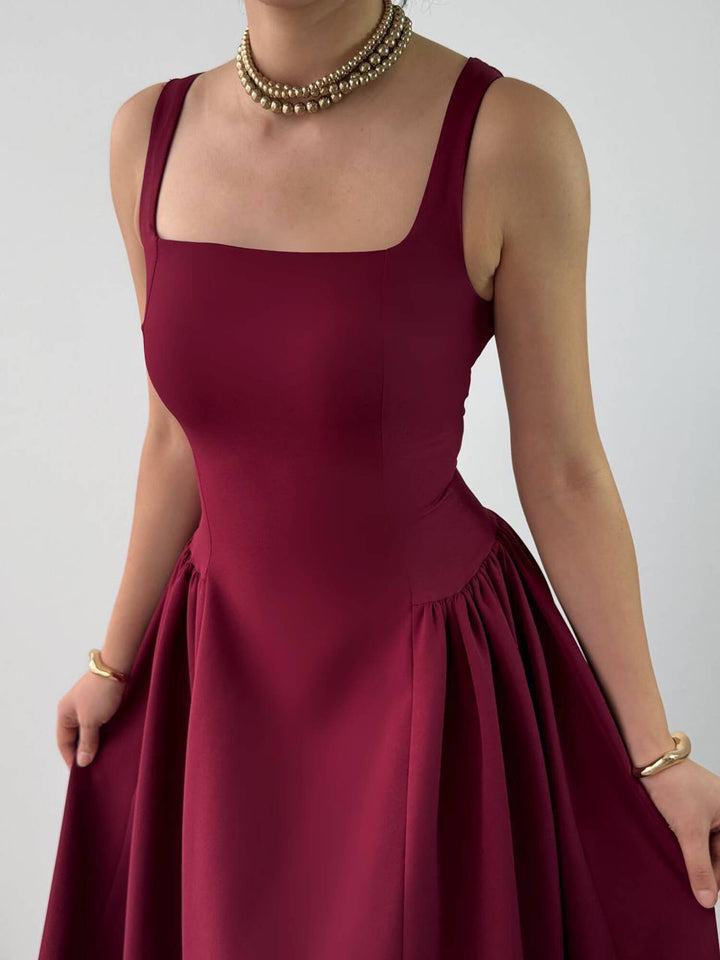 Loose dress - Burgundy