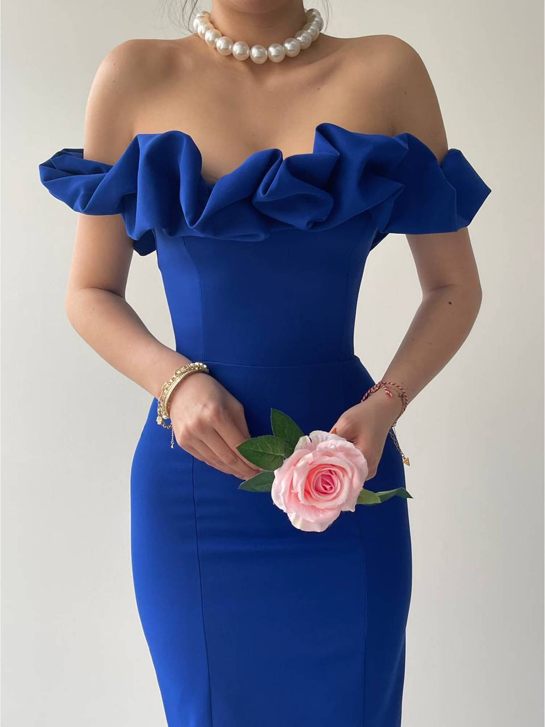 Ruffle dress Blue